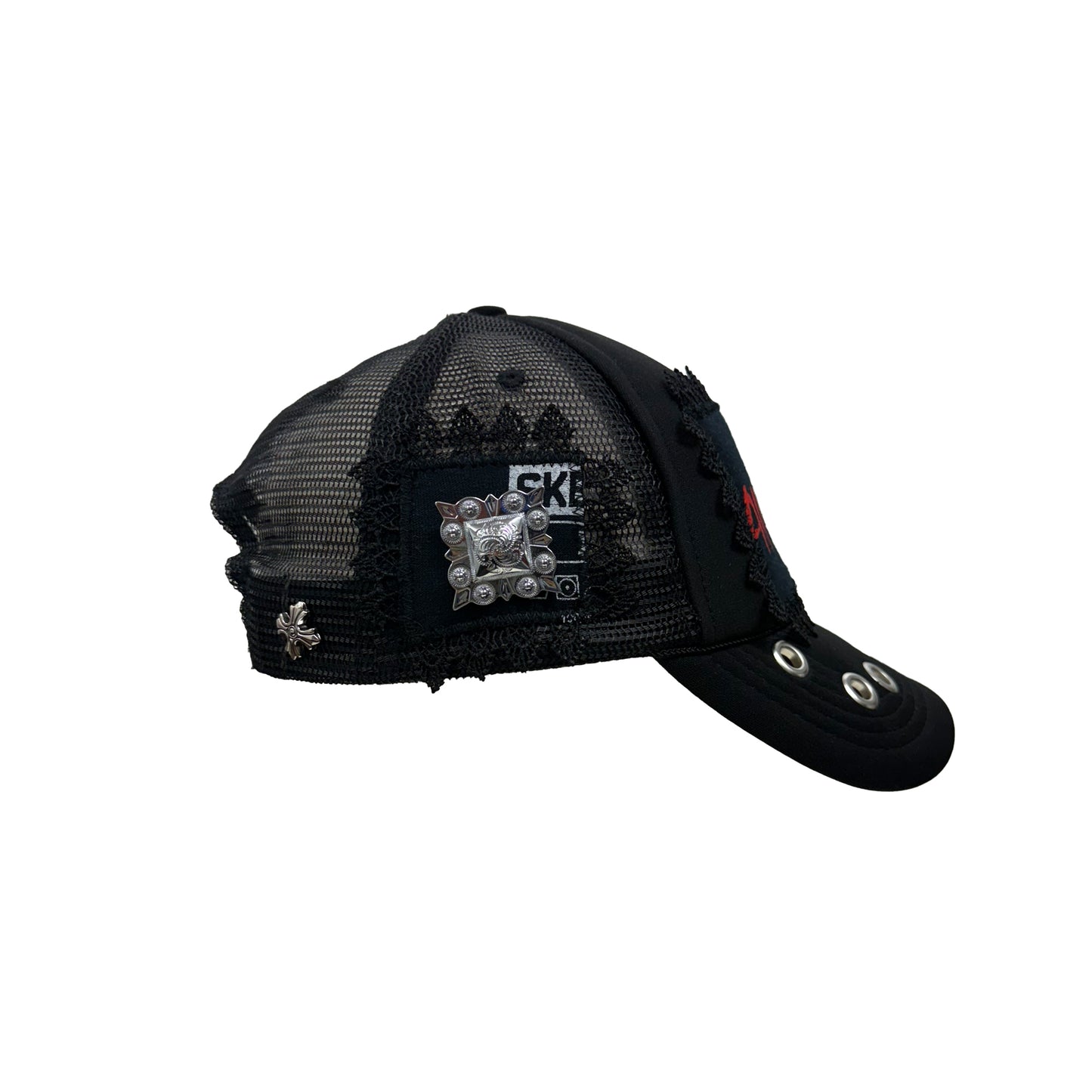 CUSTOM LACE TRUCKER CAP "AINTSAFE"
