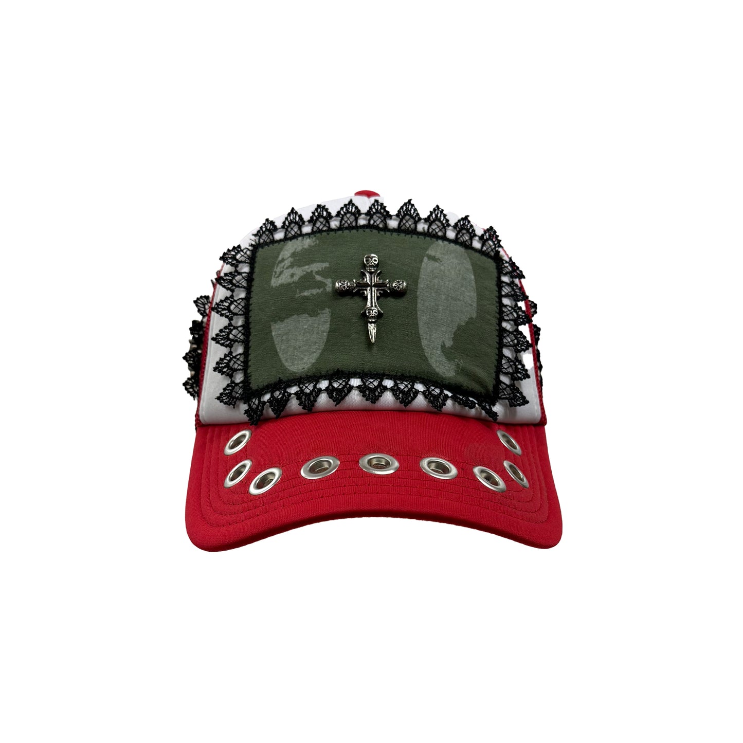 CUSTOM LACE TRUCKER CAP "SMILE"