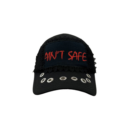 CUSTOM LACE TRUCKER CAP "AINTSAFE"