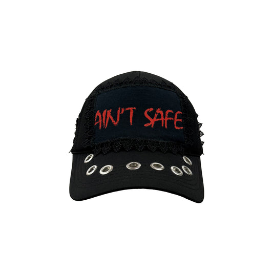CUSTOM LACE TRUCKER CAP "AINTSAFE"