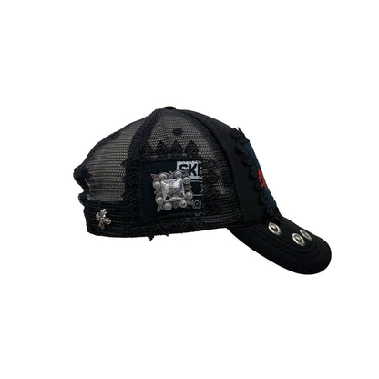 CUSTOM LACE TRUCKER CAP "AINTSAFE"