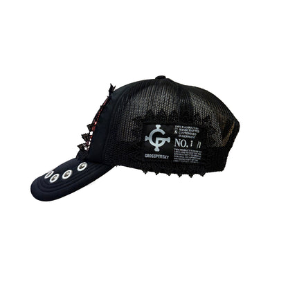 CUSTOM LACE TRUCKER CAP "BANG"