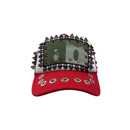 CUSTOM LACE TRUCKER CAP "RUBY"