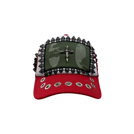 CUSTOM LACE TRUCKER CAP "SMILE"